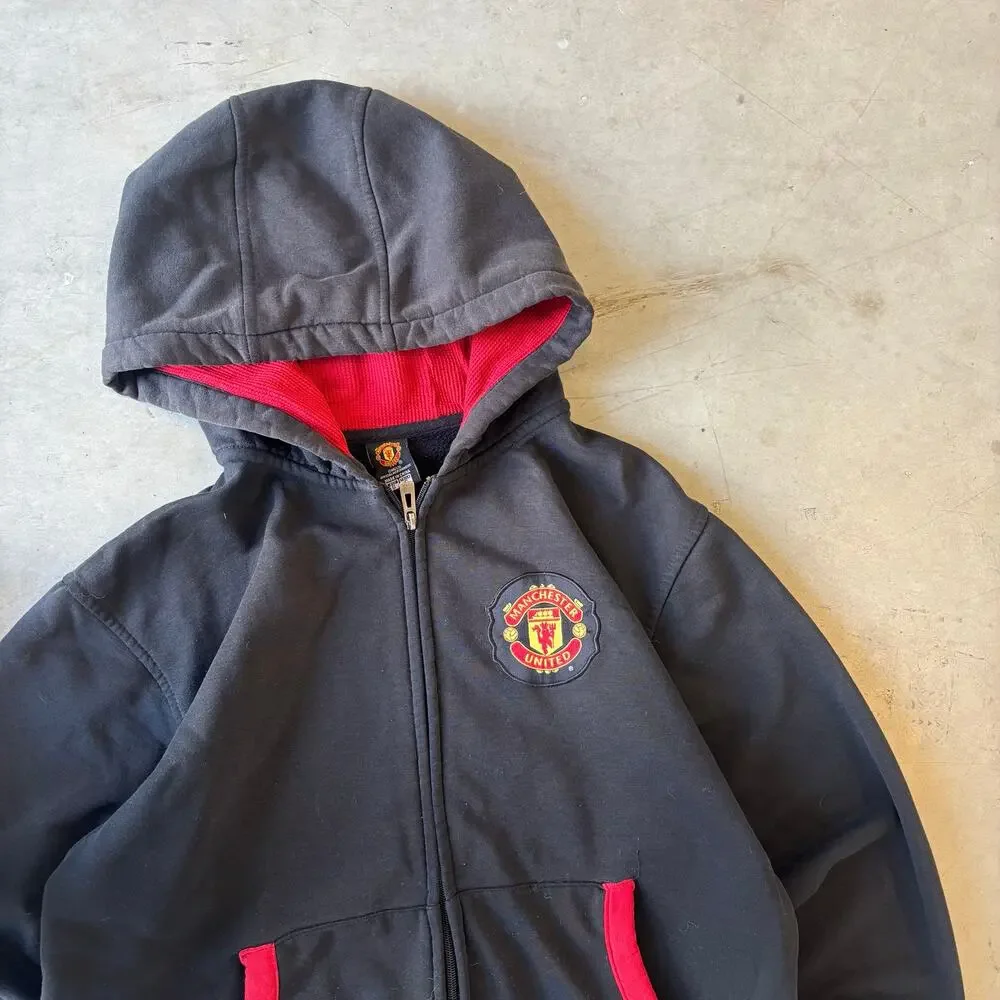 y2k vintage manchester united zip up jacket
